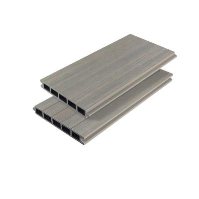 Chine Panneau en bois en plastique anti-corrosion de terrasse extérieure 170x24mm panneau gris de garde-corps WPC de barrière de clôture à vendre