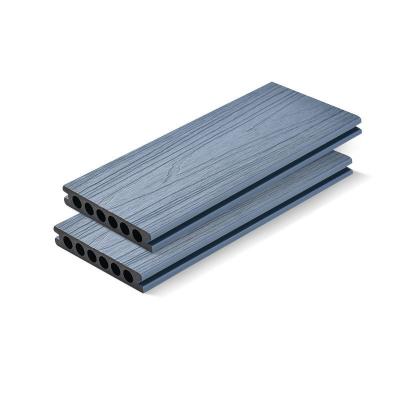 Κίνα 138x23mm WPC Decking επιβιβάζεται στο γκρίζο κοβάλτιο - εξωθημένο ξύλινο πλαστικό υπαίθριο πεζούλι κήπων δαπέδων προς πώληση