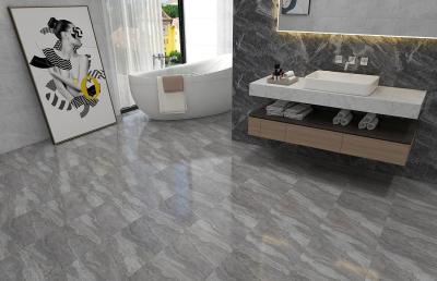 China Waterproof Matt Glazed Marble Look Ceramic Rustic Tile For Office And 400x400mm Floor Tile Gray For Bedroom for sale