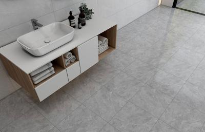 Cina 400x400mm Marmo Look Ceramica Piastrelle Rustiche Per Decorazione E Parete Grigio E Piastrelle Per Pavimento Per Soggiorno in vendita