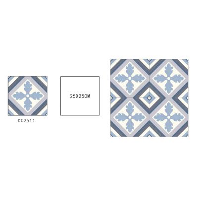 China W.A 0.06 Modern Artistic Backsplash 25x25cm Floor Tile Geometric Pattern Square Tiles For Parlour And Study Room for sale