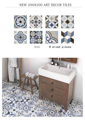 China Pisos decorativos con azulejos rústicos de cerámica para el baño y azulejos azules para el balcón en venta