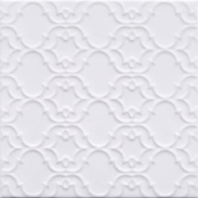 China Orderly And Rhythmic Shapes And Lines Pattern Floret Tiles 20x20cm White Body For Bathroom And Corridor for sale