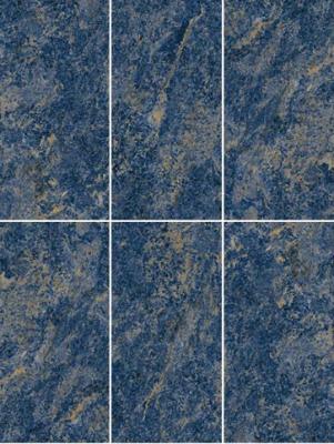 China Dark Blue 600x1200mm Outside Full Polished Glazed Curtain Wall Porcelain Tiles For Garden And Hotel for sale