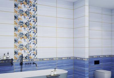 China Mirror Surface Glazed Ceramic Tile 300x600mm Decorative Wall Tiles And Distinctive Tiles For Kitchen Blue for sale