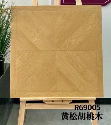 China Braune 600x600mm antibakterielle Bodenfliesen und Holzkeramikfliesen für das Balkondesign zu verkaufen