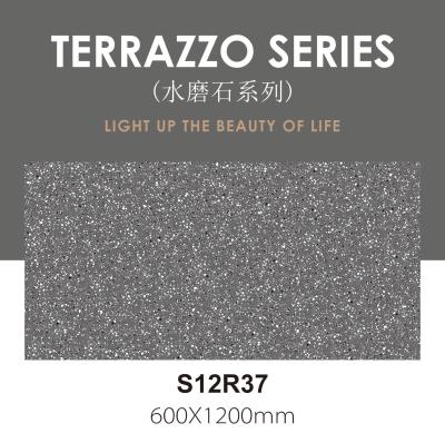 China Non-Slip 1200x600mm Terrazzo Indoor Floor Baby Face Porcelain Decoration Tiles For Dining Room for sale