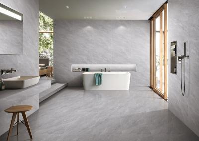 中国 Wear-Resistant Indoor Wall Soft Glazed Ceramic Tiles Gray 400x800mm For Decor And Shower 販売のため