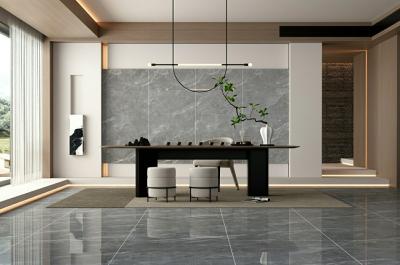 중국 Modern W.A 0.5% Scratch-Resistant Gray Inside Wall And Floor Porcelain Glazed Polished Tile 900x1800x9mm For Decor And Restaurant 판매용