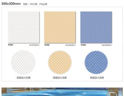 China resbalón anti de cerámica los 30x30cm de las tejas de mosaico de la piscina del carril ISO de los 2.5m en venta