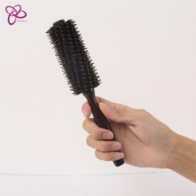 China DanAo Comfortable Healthy Comb 9585 Series Hot Selling Plastic Hair Comb Roll Around Brush Pocket Natural Wood Handle for sale