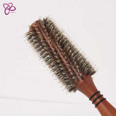 China New 2022 Healthy Comb Heat Resistant Combs Comfortable For Scalp Massage Big On Wet Or Dry Hair Small Round Boar And Nylon Bristle Brush for sale