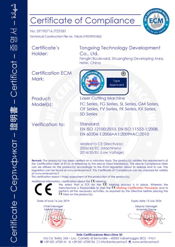 CE - Tongxing Technology Development Co., Ltd.