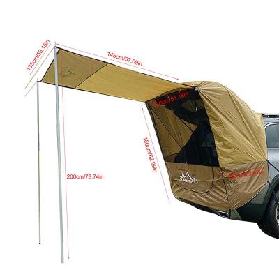 China Extended Type Sunshade RV Car Rear Mounted Tents Shade Camping Tent Outdoor Portable Rainproof Windproof Garage Tents For Suv for sale