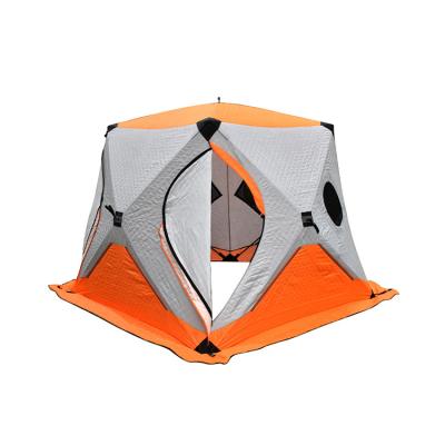 China Portable Outdoor Ice House Shipping Factory Snow Cotton Tent Warm Cold Winter Fishing Tent Series Portable Ice Shelter for sale