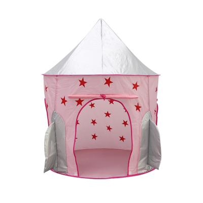 China Quickly Pink Buildable Outdoor/Indoor Rocket Tent Kid Play Tent Fluorescent Kids Outdoor Game Theater House for sale