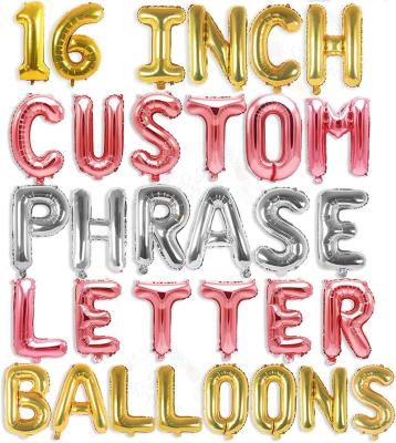 China Wholesale Hintcan Foil Balloons 16 Inch A-Z Balloons Letters Foil Balloons For Wedding Birthday Party Decoration for sale