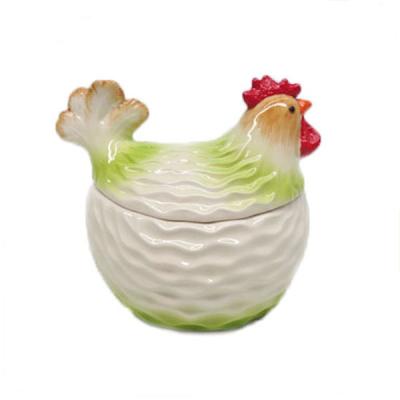 China Viable Popular Chicken Shape Canister , Ceramic Easter Hen Egg Holder for sale