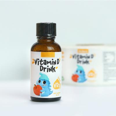 China Custom Waterproof Health Care Products Medicine Bottle Packaging Sticker Label Vitamin Supplement Labels for sale