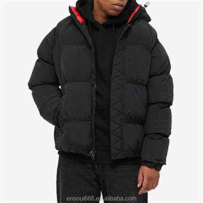 China Anti-wrinkle OEM High Quality Custom Polyester Cotton Windproof Down Quilted Two Pieces Winter Puffer Down Padded Men Jacket for sale