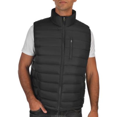 China Anti-wrinkle Wholesale Custom Logo Cropped Solid Color Duck Down Lightweight Windproof Puffer Vest Men for sale