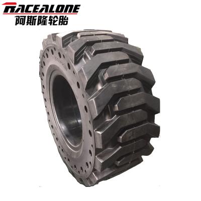 China Stores 10-16.5 , 12-16.5 High Elastic Solid Skid Steer Tire With Wheel for sale