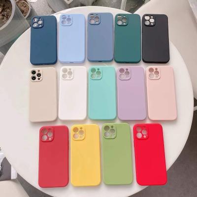 China Anti-fall Silicone Shockproof Soft TPU Liquid Cover Waterproof Phone Case For iPhone 11 12 13 Pro Max for sale