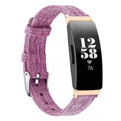 China Nylon Braided Sports Nylon Braided Watch Band For Fitbit Inspire Watch Band Inspire Time Woven Canvas Watch Loop Band for sale