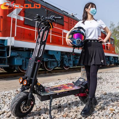 China CLOUD T22 6000W 7000W Unisex Adult 2 Wheels E-scooter Folding Electric Scooter Elektrikli Scooter for sale