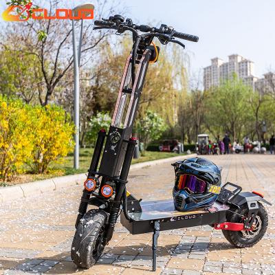 China CLOUD T22 11Inch Unisex Off-Road Adult 8000W Two Wheels E Scooter Folding Electric Scooter Elektrikli Scooter for sale