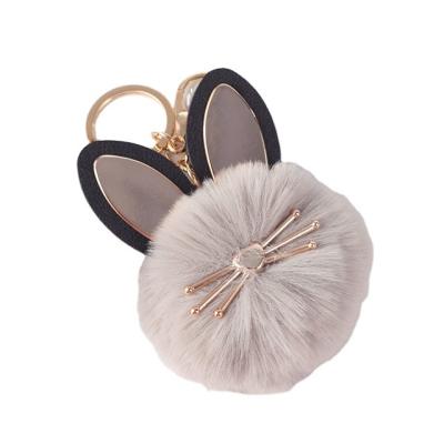 China Cute Plush Ball Plush Cat Keychain Fur Pom Pom Decoration 2022 Key Chain For Bag Rising for sale