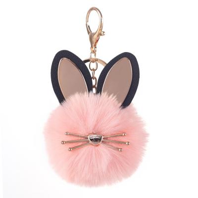 China Manufacturer Direct Sale High Quality Children's Bag Buckle Cartoon Pink Cat Rabbit Pommel Key Chain for sale