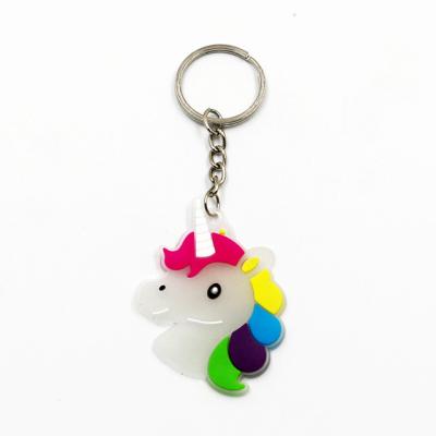 China American Cool Multicolor Horse Women Unicorn Dangle Keyring Cute Little Key Chain Accessories Rising for sale