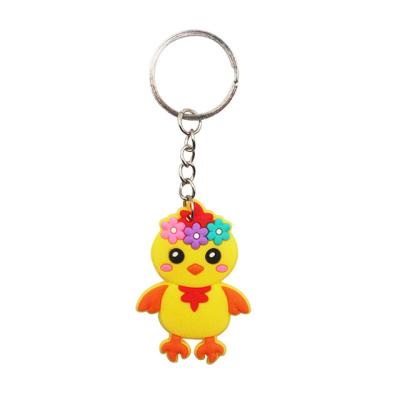 China Manufacturer's Hot Selling High Quality Creative Customized Rise Can Customize Various Molds Cute Animals Shape Key Chains for sale