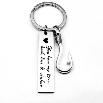 China Rising Fashion Best Selling Factory Processing Customized Stainless Steel Student, Couple Key Rings for sale