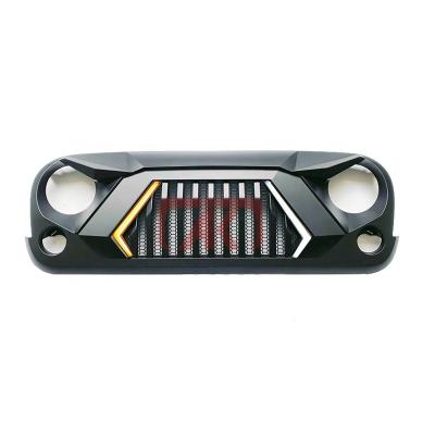 China ABS Car Accessories Front Grille Turning Signal Light Front Grill For Jeep Wrangler Jk 2007-2018 for sale