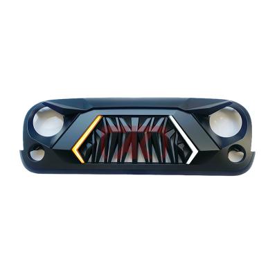 China ABS Grill JL to Jk Front Shark Grille Angry Grill for Jeep Wrangler JK 2007-2018 for sale