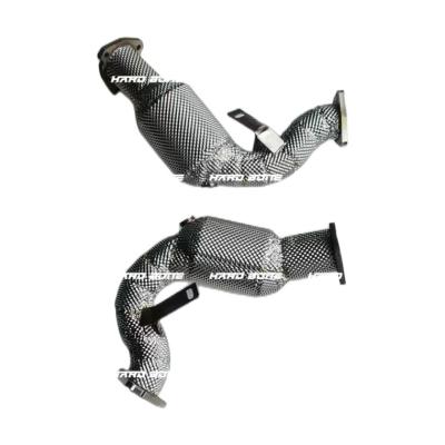 China Automotive Exhaust System Factory Price Heat Shield Catted Exhaust Downpipe For Audi S4 S5 A6 A7 A8 3.0 Tfsi (Ea837) 2005-2016 for sale