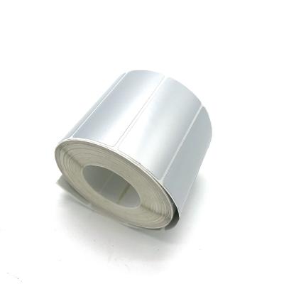 China Barcode Customized Paper Thermal Transfer 4X6 Matte Silver Barcode Label Roll for sale