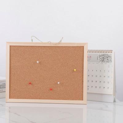 China Factory supplier hot sale message board frame wood cork board with push pin for school and office wooden cork board for sale