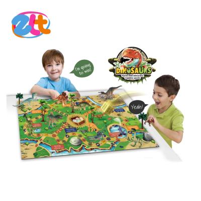 China Small Dino Playmats Hot Toy Dinosaur Educational Simulation Model Toys Dinosaur Play Mats Board Game Set For Children for sale