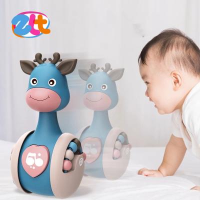 China Funny Baby Toys 2021 New Hot Selling Baby Educational Toys Cartoon Deer Sliding Rocker Ratchets Toy for sale