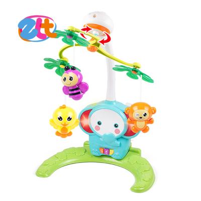 China Battery Operated Projection Musical Toy Elephant Bed Bell Hanging Baby Crib Toys for sale