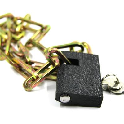 China Workshop Custom Logo Steel Chain Lock For Exterior Lock for sale