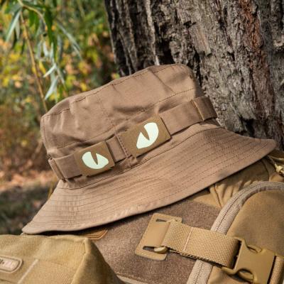 China Glow In The Dark Applique Badge Decoration Molle Patch Embroidery Tactical Military Tiger Eyes Glow In Dark Hook Fasteners Patch for sale