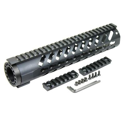 China Hunting Airsoft Rifle m4 AR 10 Inch Handguard Keymod Rail Mount ar15 Handguard With Detachable Barrel Nut for sale