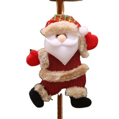 China Small Plush Christmas Tree Pendant Small Xmas Tree Ornament Props Old Man Snowman Deer Bear Pendant Doll for Kids for sale