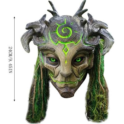 China As Picture Halloween LED Forest Elf Face Cosplay Latex Types Mask Masquerade Party Masks for sale