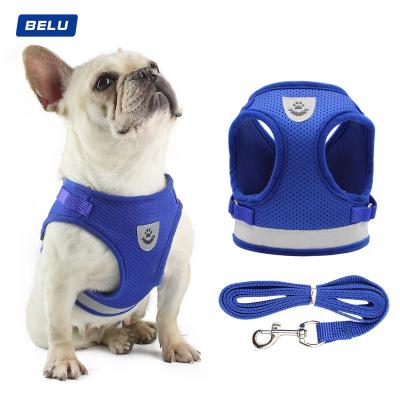 China Hot Sale Padded Pet Supplies Wholesale Custom Mesh Nylon Reflective Dog Harness Breathable Pet Harness for sale