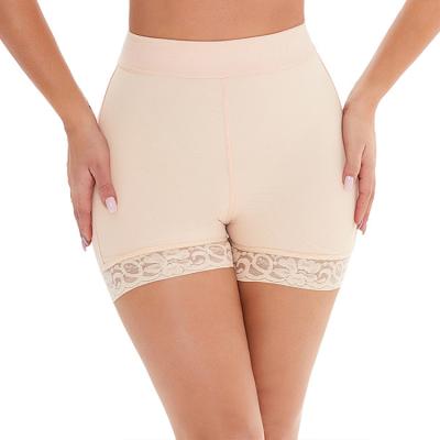 China Breathable Women's Hip-Lifting Lace Padded Panties Seamless Training Shorts for sale